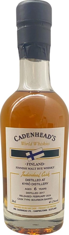Kyro 2017 CA World Whiskies Individual Cask 47.1% 200ml