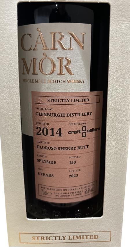 Glenburgie 2014 MSWD Carn Mor Strictly Limited Craft Cellars 55.6% 700ml