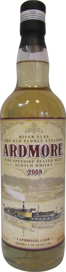 Ardmore 2008 JW River Elbe The Old Paddle Steamer 53.7% 700ml