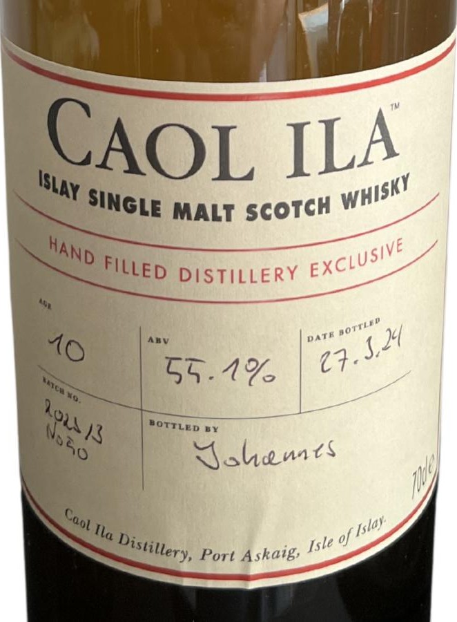Caol Ila 2013 Hand Filled Distillery Exclusive 55.1% 700ml