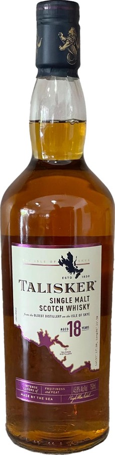 Talisker 18yo From the Oldest Distillery on the Isle of Skye 45.8% 750ml