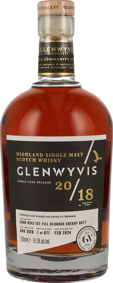 GlenWyvis 2018 Single Cask Release Germany 61.5% 700ml