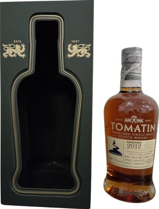 Tomatin 2012 Selected Single Cask Bottling The Whisky Trail Royal Mile Edinburgh 58.2% 700ml