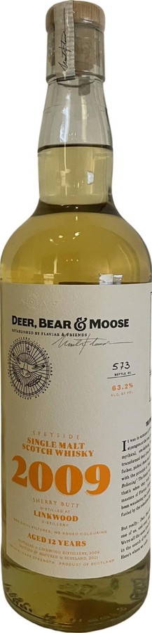 Linkwood 2009 Flvr Deer Bear & Moose 63.2% 750ml