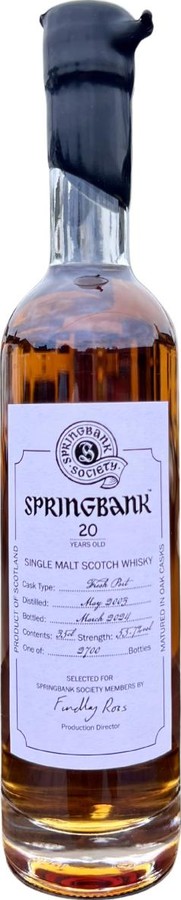 Springbank 2003 Society Bottling Springbank Society Members 53.7% 350ml