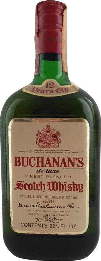 Buchanan's 12yo De Luxe Finest Blended Scotch Whisky 40% 750ml