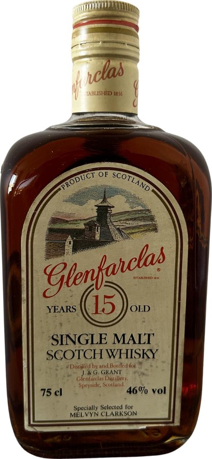 Glenfarclas 15yo Single Malt Scotch Whisky Melvyn Clarkson Specialy Selected for 46% 750ml