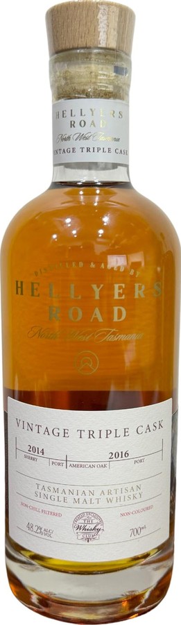 Hellyers Road Vintage Triple Cask Small Batch The Whisky Club Australia 48.2% 700ml