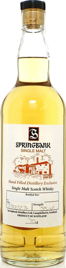 Springbank Hand Filled Distillery Exclusive 55.1% 700ml