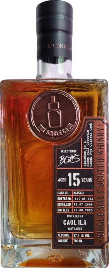 Caol Ila 2008 TSCL 1st Fill Catoctin Creek Rye Quarter Cask 57.4% 700ml