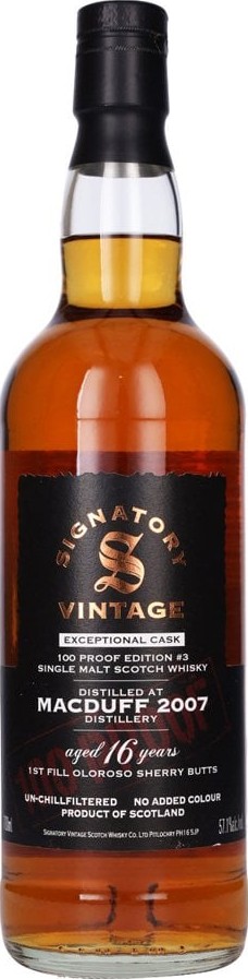 Macduff 2007 SV 100 Proof Exceptional Cask Edition #3 57.1% 700ml