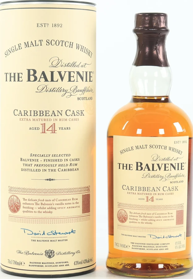 Balvenie 14yo Caribbean Cask 43% 700ml