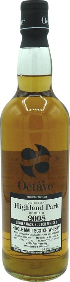 Highland Park 2008 DT The Octave 25th Anniversary Westwood Whisky 54.2% 700ml