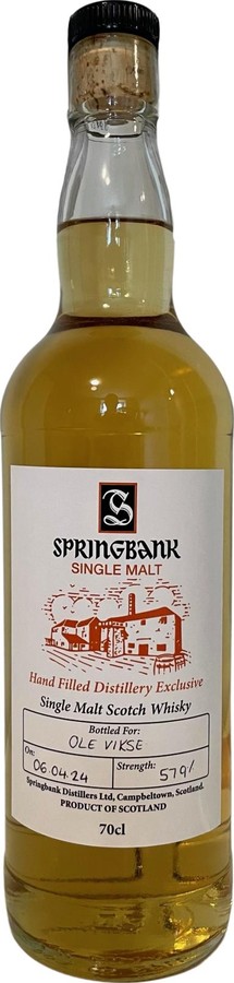 Springbank Hand Filled Distillery Exclusive Hand Filled Distillery Exclusive 57.9% 700ml