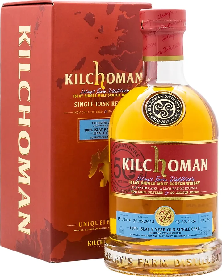 Kilchoman 2014 The Sister Casks A Maturation Journey Hanseatische Weinhandelsgesellschaft 50th Anniversary 55.3% 700ml