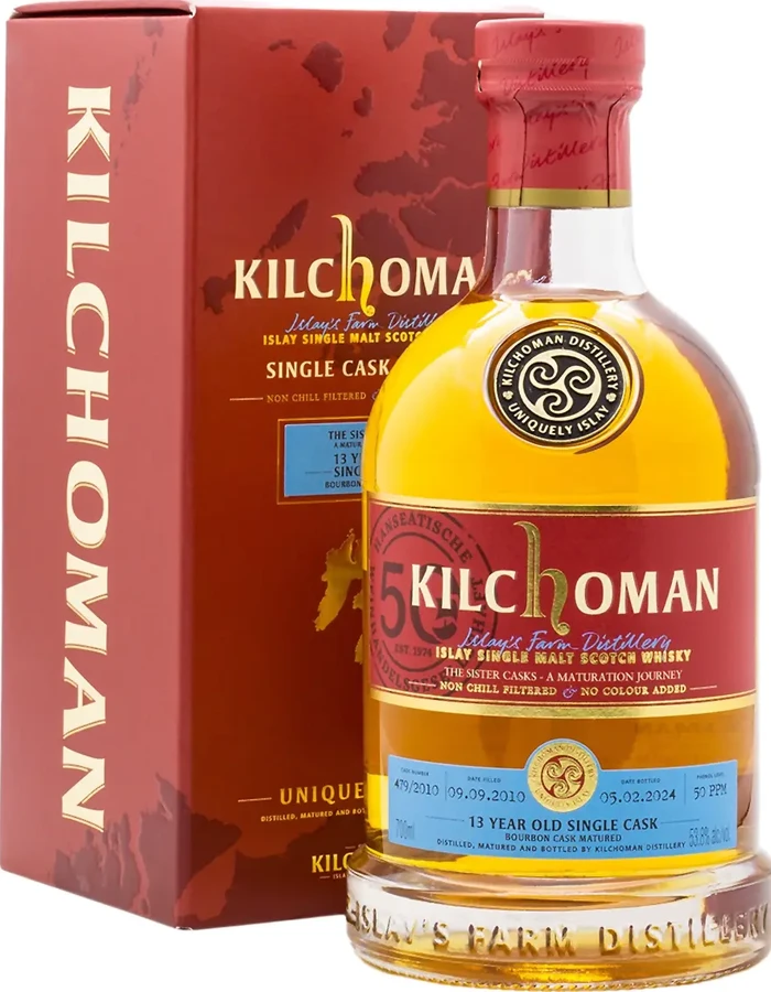 Kilchoman 2010 The Sister Casks A Maturation Journey Hanseatische Weinhandelsgesellschaft 50th Anniversary 53.8% 700ml