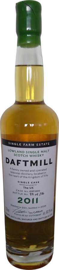 Daftmill 2011 Single Cask The UK 60.1% 700ml