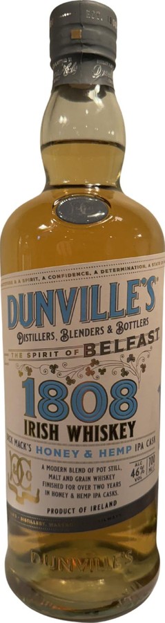 Dunville's 1808 Ech Blended Irish Whisky Dick Mack's 46% 700ml