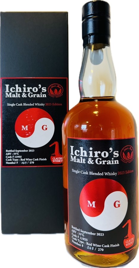 Ichiro's Malt & Grain Single Cask Blended Whisky Claude Whisky 59% 700ml