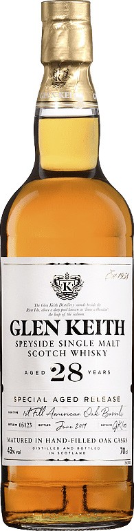 Glen Keith 28yo Special Aged Release 1st Fill American Oak Barrels 43% 700ml