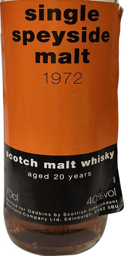 Single Speyside Malt 1972 Od 40% 700ml