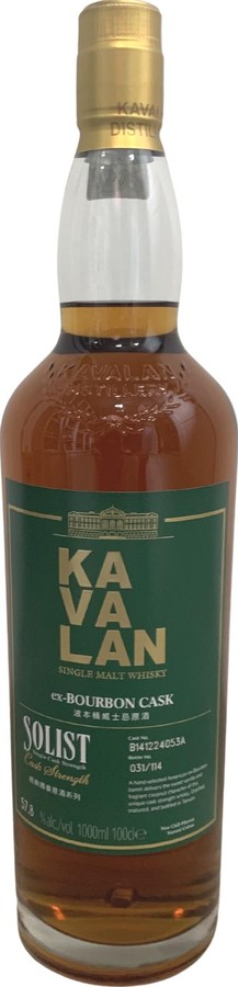 Kavalan Solist Ex-bourbon 57.8% 1000ml