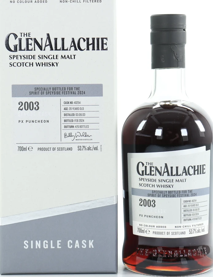 Glenallachie 2003 Specially Bottled for the Spirit of Speysidefestival 2024 53.7% 700ml