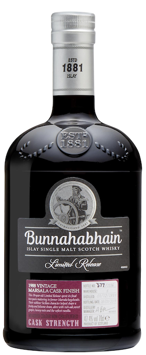 Bunnahabhain 1988 Limited Release Marsala Finish in 4 Hogsheads since 7.7.2016 47.4% 750ml