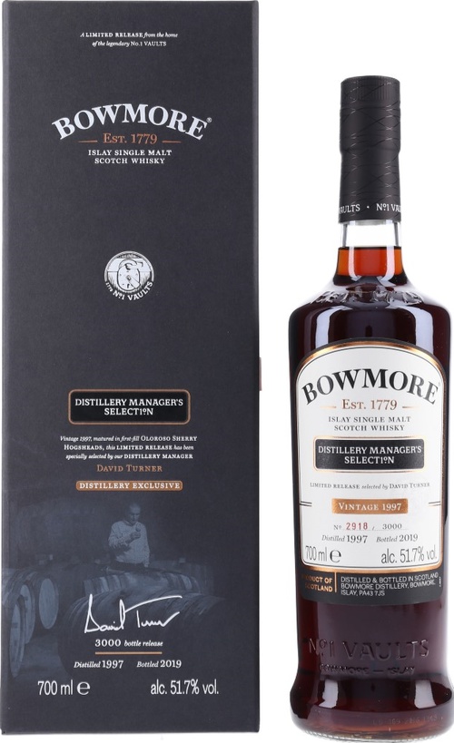 Bowmore 1997 Distillery Manager's Selection Oloroso Sherry Hogshead 653-658 , 660-665 51.7% 700ml