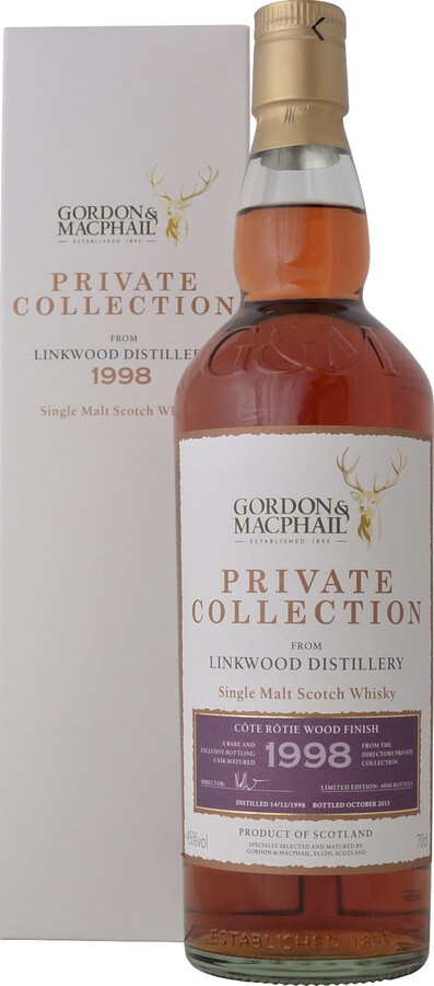 Linkwood 1998 GM Private Collection Cote Rotie Wine Casks Finish 45% 700ml