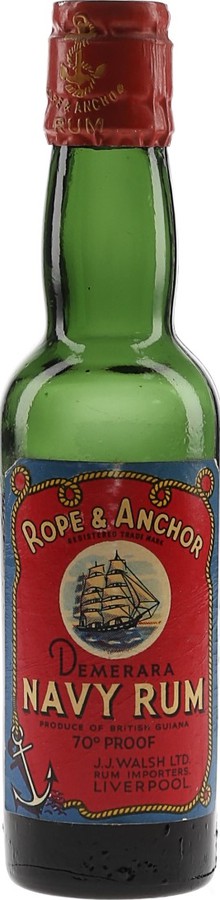 Rope & Anchor Navy Rum Demerara 40% 50ml