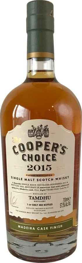 Tamdhu 2015 VM The Cooper's Choice 57.5% 700ml