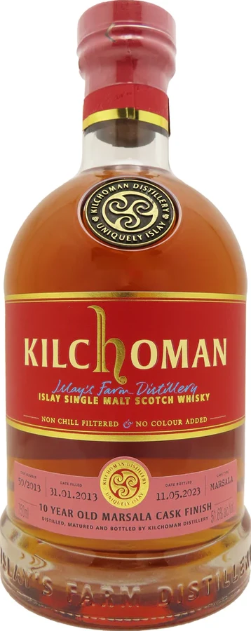 Kilchoman 2013 ImpEx Cask Evolution 01 2023 Bourbon Barrel + Marsala Finish ImpEx Beverages Inc 51.6% 750ml