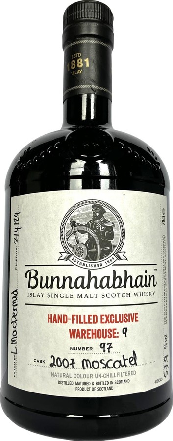 Bunnahabhain 2007 Warehouse 9 Hand-Filled Exclusive 53.9% 700ml