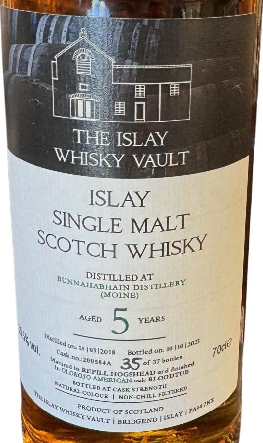 Bunnahabhain 2018 The Islay Whisky Vault 59.5% 700ml