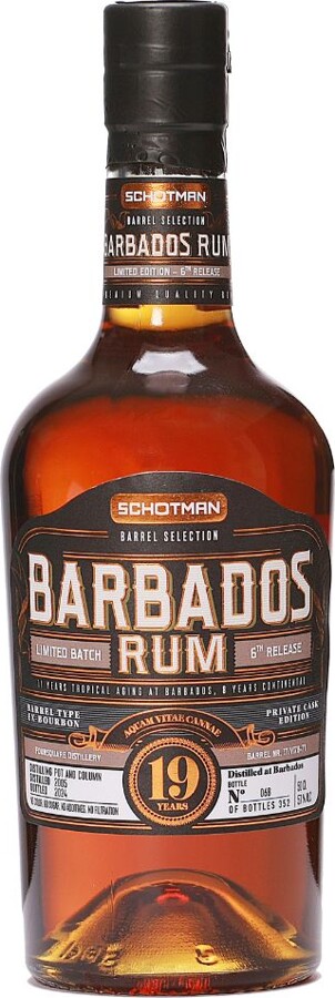 Schotman 2005 Foursquare Barbados 6th Release 19yo 57% 500ml