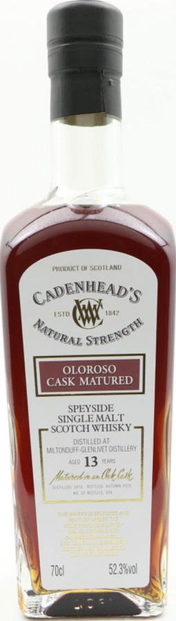 Miltonduff 13yo CA Natural Strength Oloroso hogshead since Apr 2021 52.3% 700ml