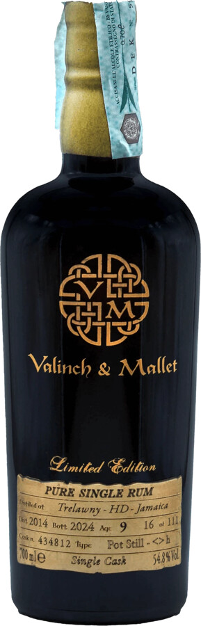 Valinch & Mallet 2014 Trelawny HD Jamaica Bottled for RossovermiglioArte 9yo 54.8% 700ml