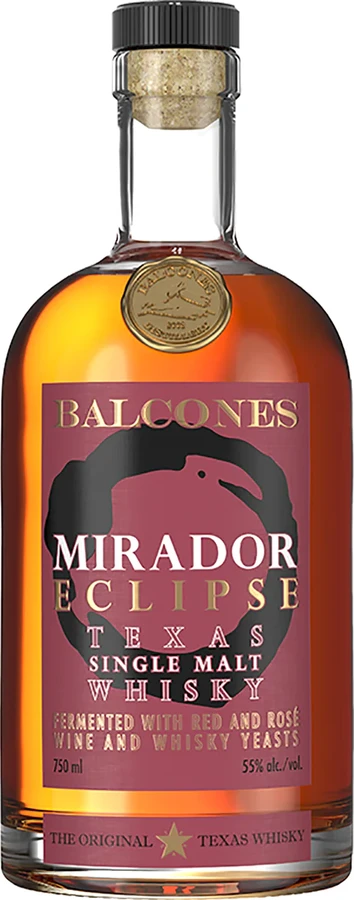 Balcones Mirador Eclipse Texas Single Malt Whisky 55% 750ml