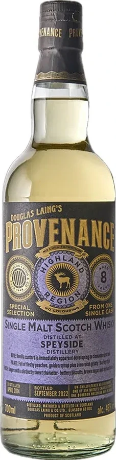 Speyside Distillery 2014 DL Provenance 46% 700ml