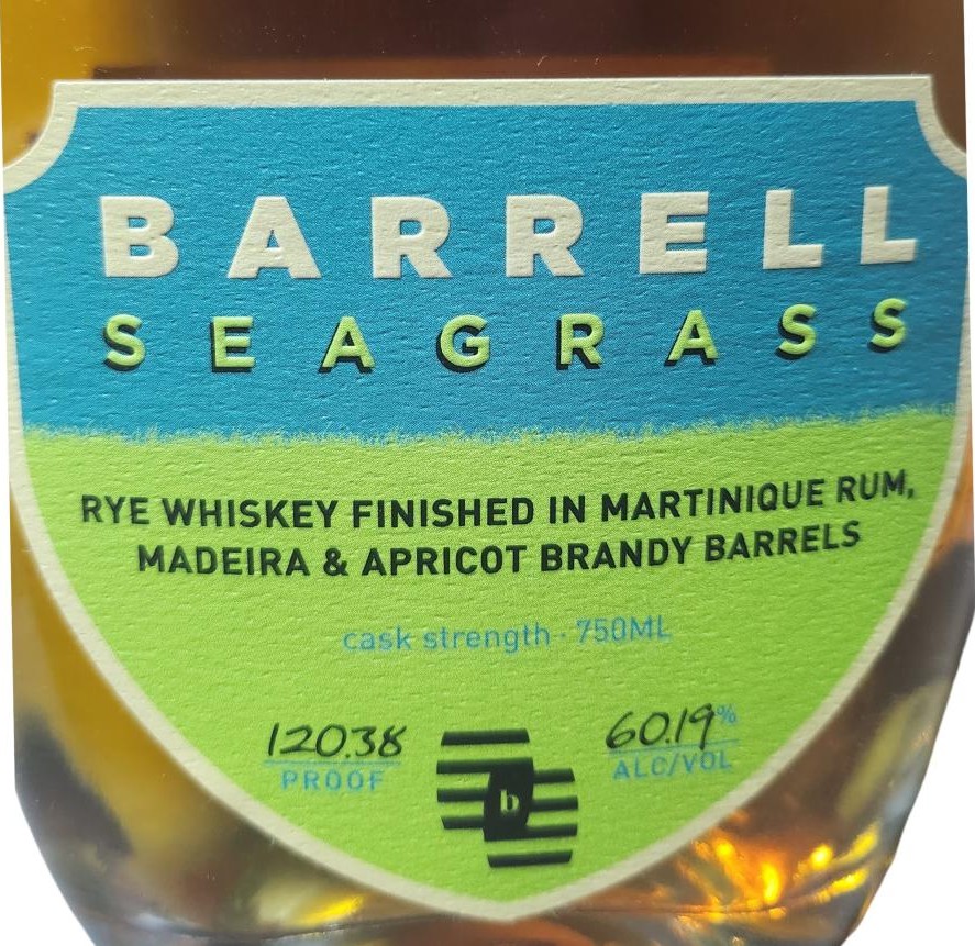 Barrell Rye Seagrass Cask Strength 60.19% 750ml