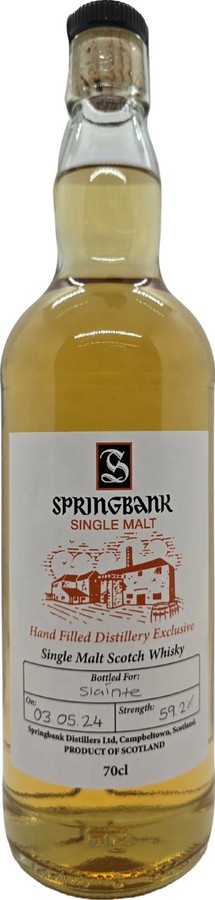 Springbank Hand Filled Distillery Exclusive 59.2% 700ml