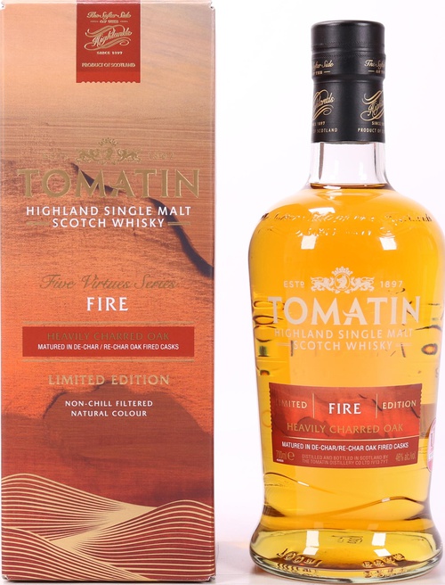 Tomatin Five Virtues Series Fire Limited Edition Heavily Charred Oak Casks 46% 700ml