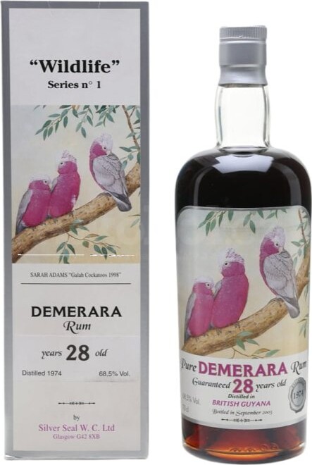 Silver Seal 1974 Demerara British Guyana Wildlife Series #1 28yo 68.5% 700ml