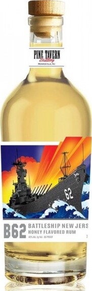 Pine Tavern BB62 Battleship New Jersey Honey Flavored Rum 40% 750ml