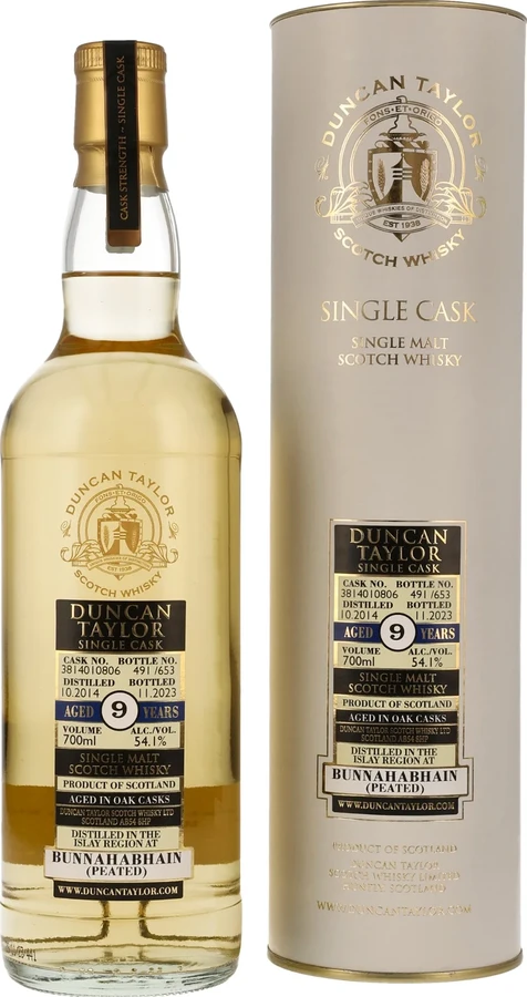 Bunnahabhain 2014 DT Single Cask 54.1% 700ml