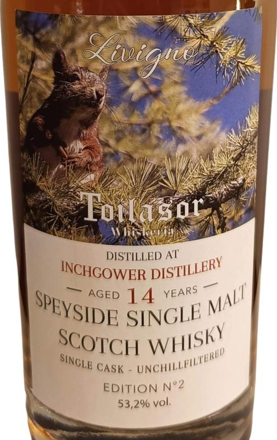 Inchgower 14yo UD Serie Scoiattolo Livigno Edition No 2 Toilasor Whiskeria Livigno 53.2% 700ml