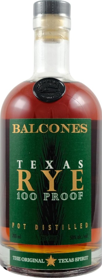 Balcones Texas Rye 100 Proof 50% 700ml