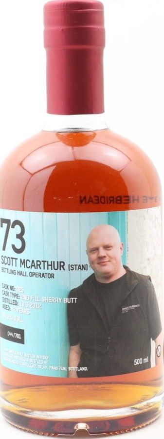 Bruichladdich 2012 Crew Valinch 73 Scott McArthur Stan Hand-Bottled Distillery Only 61.3% 500ml