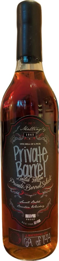 J. Mattingly 1845 Private Barrel Private Barrel Select 58% 750ml